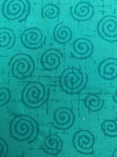 Load image into Gallery viewer, Fit for a Queen Wideback in Betula is a luxurious 100% cotton quilt backing fabric green with green swirls
