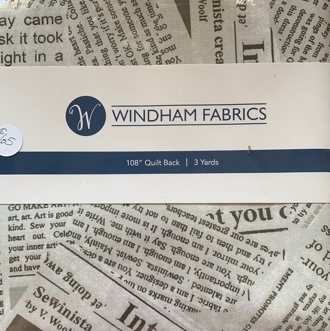 Windham Newsprint Wideback